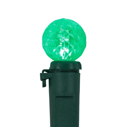 LED G12 Berry Christmas Lights - Green - 16' Green Wire - 50 ct