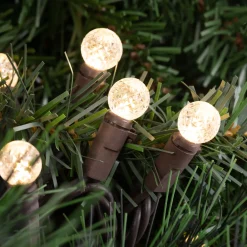 LED G12 Berry Christmas Lights - Warm White - 16' Brown Wire - 50 ct