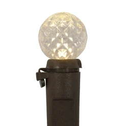 LED G12 Berry Christmas Lights - Warm White - 16' Brown Wire - 50 ct