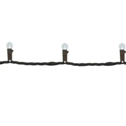 LED G12 Berry Christmas Lights - Pure White - 16' Brown Wire - 50 ct