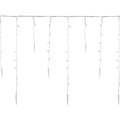 LED Ice Pillars Christmas Icicle Light Set - Pure White - 29' Clear Wire - 360ct