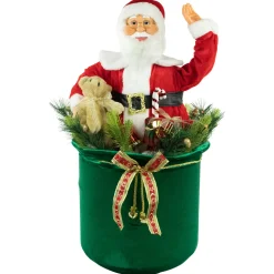 LED Lighted and Animated Gift Bag with Santa Claus Christmas Figure - 32"