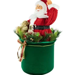 LED Lighted and Animated Gift Bag with Santa Claus Christmas Figure - 32