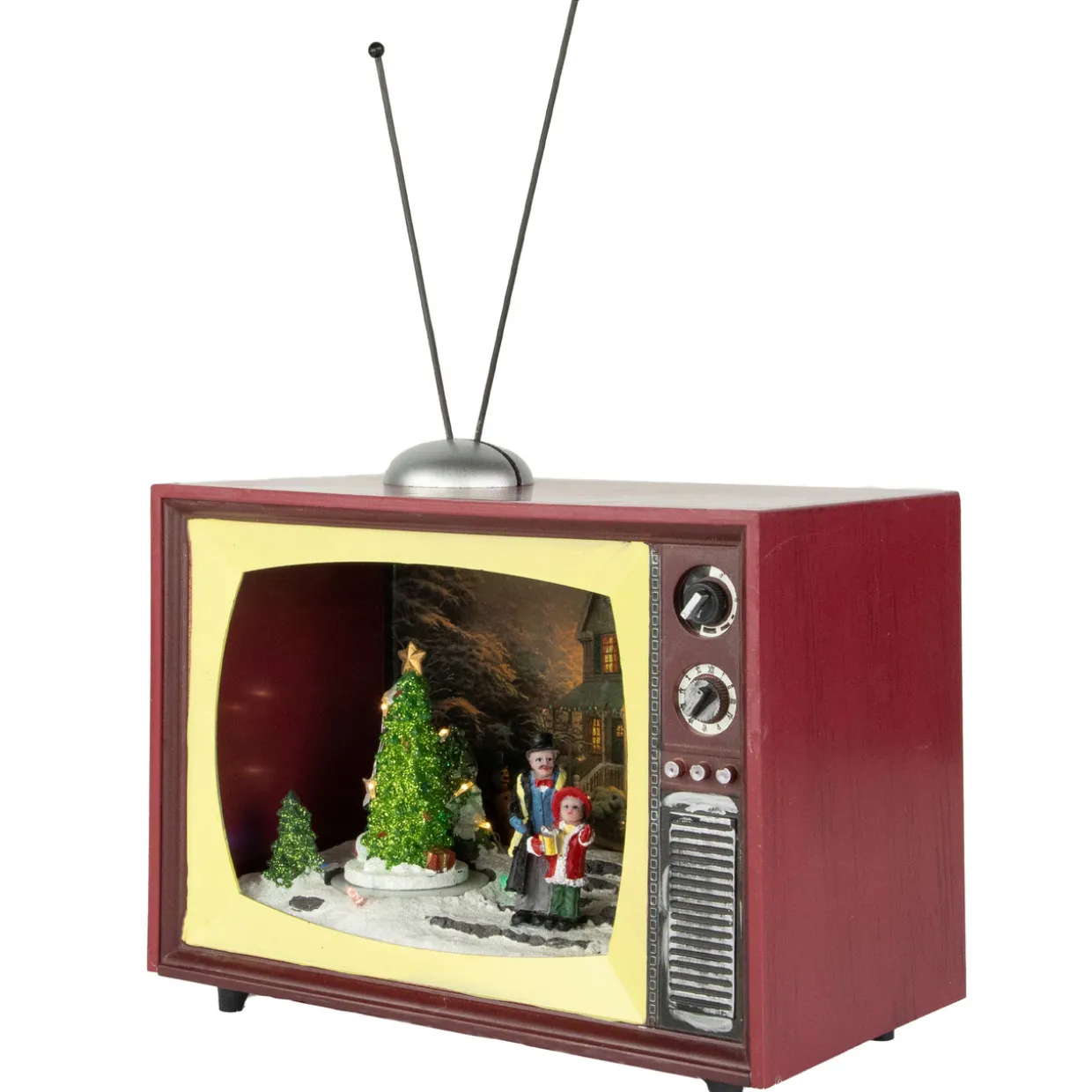 LED Lighted Animated and Musical TV Scene Christmas Display - 9.25"