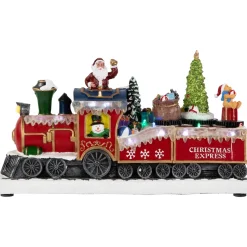 LED Lighted Animated and Musical Toy Shop Train Christmas Village Display - 12"