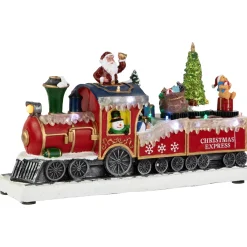 LED Lighted Animated and Musical Toy Shop Train Christmas Village Display - 12