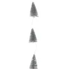 LED Lighted Battery Operated Silver Mini Sisal Tree Christmas Garland - 6.5' - Warm White Lights