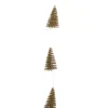 LED Lighted Battery Operated Gold Mini Sisal Tree Christmas Garland - 6.5' - Warm White Lights