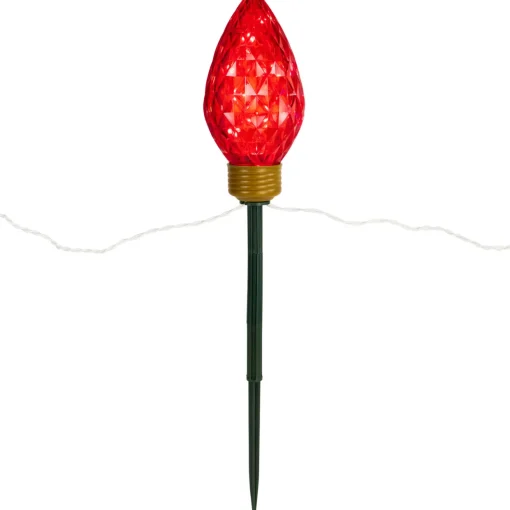 LED Lighted C9 Style Christmas Pathway Lawn Stakes - 3 ft - Multi - 3-Count