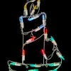 LED Lighted Candle Christmas Window Silhouette Decoration - 12" - Multi Lights