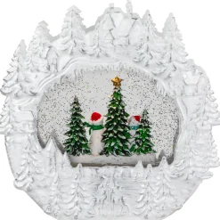 LED Lighted Caroling Snowmen Christmas Snow Globe - 9.5