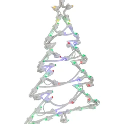 LED Lighted Christmas Tree Window Silhouette Decoration - 16