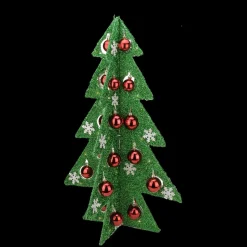 LED Lighted Christmas Tree with Ornaments Decoration - 28