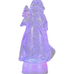 LED Lighted Color Changing Acrylic Santa Claus Christmas Decoration - 10