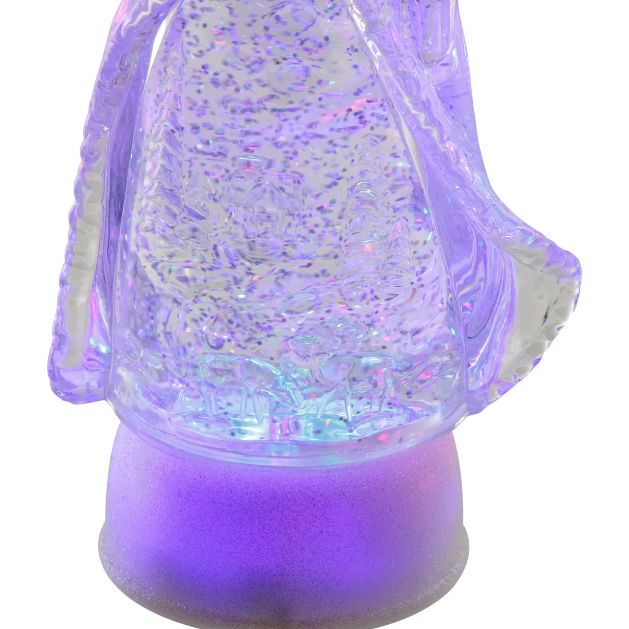 LED Lighted Color Changing Acrylic Santa Claus Christmas Decoration - 10"