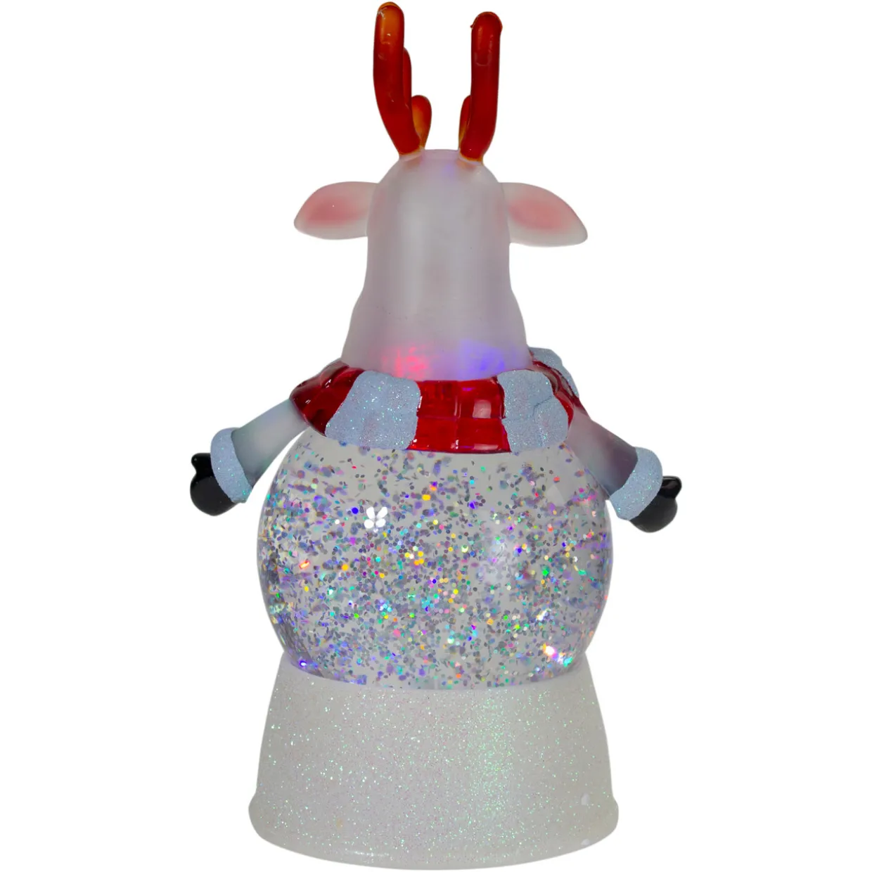 LED Lighted Color Changing Reindeer Christmas Snow Globe - 8"
