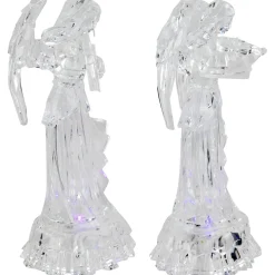 LED Lighted Color Changing Angel Acrylic Christmas Decorations - 9