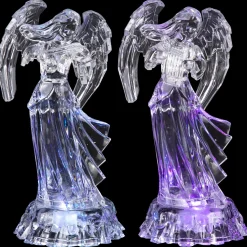 LED Lighted Color Changing Angel Acrylic Christmas Decorations - 9