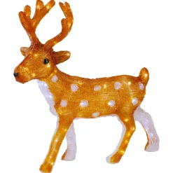 LED Lighted Commercial Grade Acrylic Reindeer Outdoor Christmas Decoration - 24" - Warm White