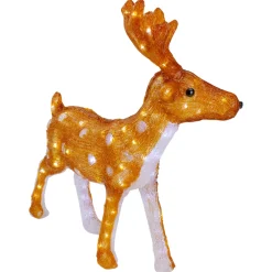 LED Lighted Commercial Grade Acrylic Reindeer Outdoor Christmas Decoration - 24