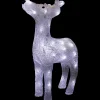 LED Lighted Commercial Grade Acrylic Reindeer Outdoor Christmas Decoration - 15" - Pure White Lights
