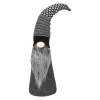 LED Lighted Cone Gnome with Knitted Hat Christmas Figure - 20" - Black and White