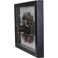 LED Lighted Framed Wreath 