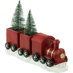 LED Lighted Frosted Trees in Train Christmas Decoration - 12