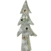 LED Lighted Glitter Artificial Christmas Tree Decoration - 30" - White and Green