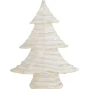 LED Lighted Glitter Christmas Tree - 18.5" - Cream - Warm White Lights