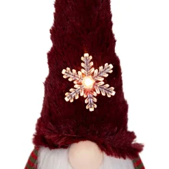 LED Lighted Gnome with Snowflake Christmas Figure - 13