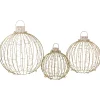 LED Lighted Hanging Ornaments Outdoor Christmas Decoration - Set of 3