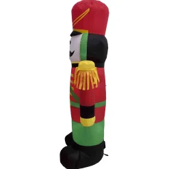LED Lighted Inflatable Soldier Nutcracker Outdoor Christmas Decoration - 4.25'