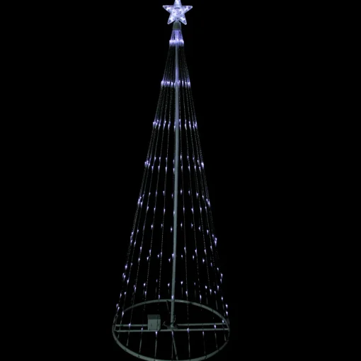 LED Lighted Multi-Function Show Cone Outdoor Christmas Tree - 12' - Pure White
