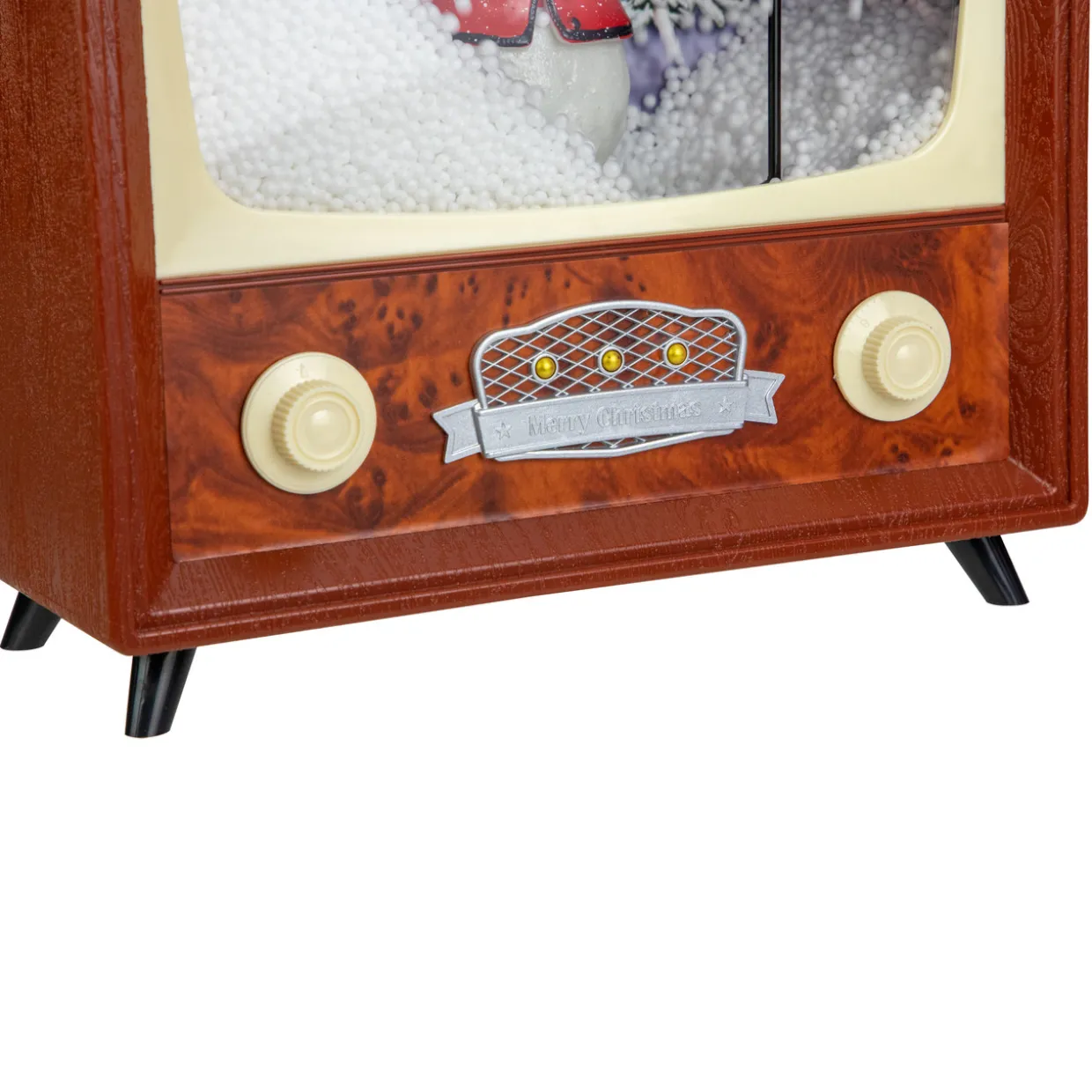 LED Lighted Musical Snowing Snowman TV Set Christmas Decoration - 12"