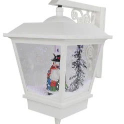 LED Lighted Musical Snowman Christmas Street Lamp Decoration - 17.75