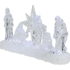 LED Lighted Nativity Scene Acrylic Christmas Decoration - 12.25