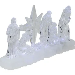 LED Lighted Nativity Scene Acrylic Christmas Decoration - 12.25