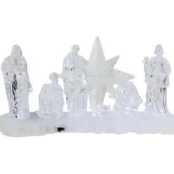 LED Lighted Nativity Scene Acrylic Christmas Decoration - 12.25