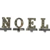 LED Lighted "NOEL" Christmas Stocking Holder - 6.5" - Gold and Silver - Set of 4