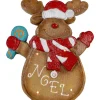 LED Lighted "Noel" Gingerbread Reindeer Christmas Decoration - 14.25"