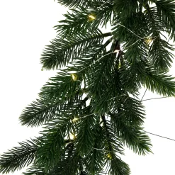 LED Lighted Pine Garland Christmas Tree Decoration - 3' - Warm White Lights