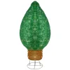 LED Lighted Retro Bulb Outdoor Christmas Decoration - 32" - Warm White - Green