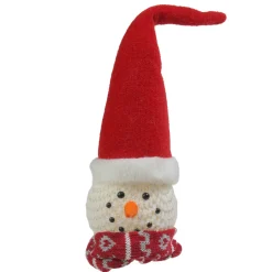 LED Lighted Santa Snowman Head Christmas Decoration - 14"
