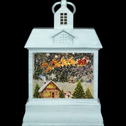 LED Lighted Santa's Sleigh Christmas Lantern Snow Globe - 10