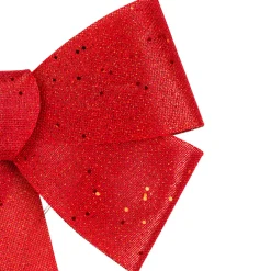 LED Lighted Sequin Christmas Bow Decoration - 16