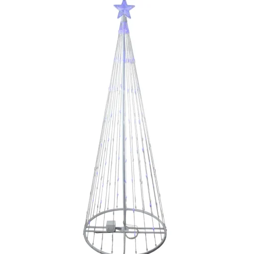 LED Lighted Show Cone Christmas Tree Outdoor Decoration - 6' - Blue