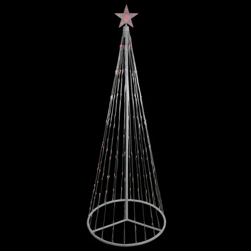 LED Lighted Show Cone Christmas Tree Outdoor Decoration - 6' - Red Lights