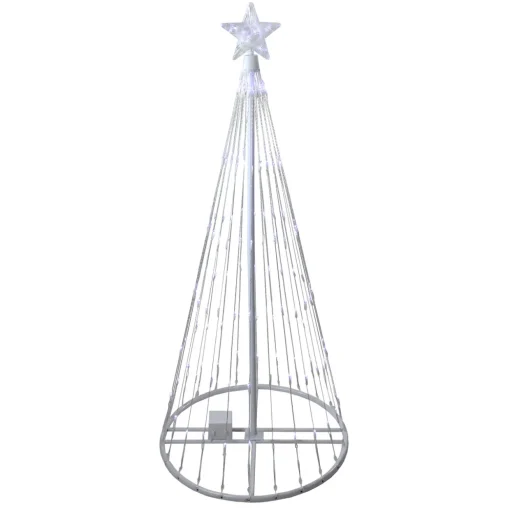 LED Lighted Show Cone Outdoor Christmas Tree - 4' - White - Pure White