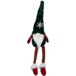 LED Lighted Sitting Gnome with Snowflake Christmas Figure - 13
